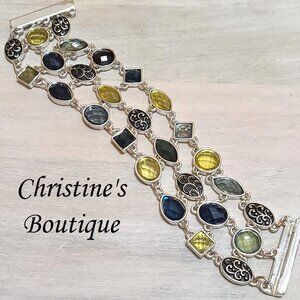 Cabachon bracelet, fashion bracelet with magenetic clasp